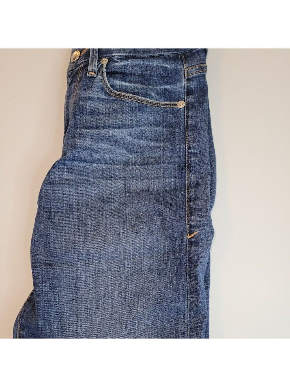 Topshop Moto Jamie Flare Blue Denim Stretch Jeans Women's Size W28 Actual W26 - Picture 5 of 14